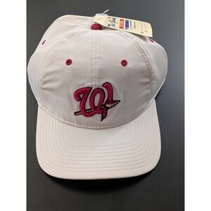 The Game Warriors Hat Native W Arrowhead Logo Strapback OSFM Beige Red NWT